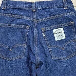 1968 Levi's White Label Denim Jeans Vintage Size 26x33 Dark Wash Straight